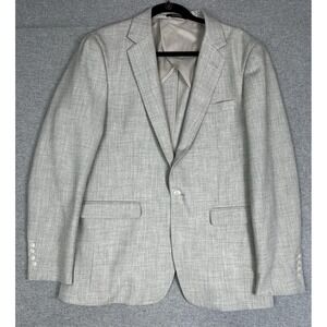 Kudoro Blazer Mens Small Gray One Button Lined Stretch Sport Coat Jacket Wedding